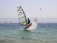 Windsurfing in Bol, Croatia